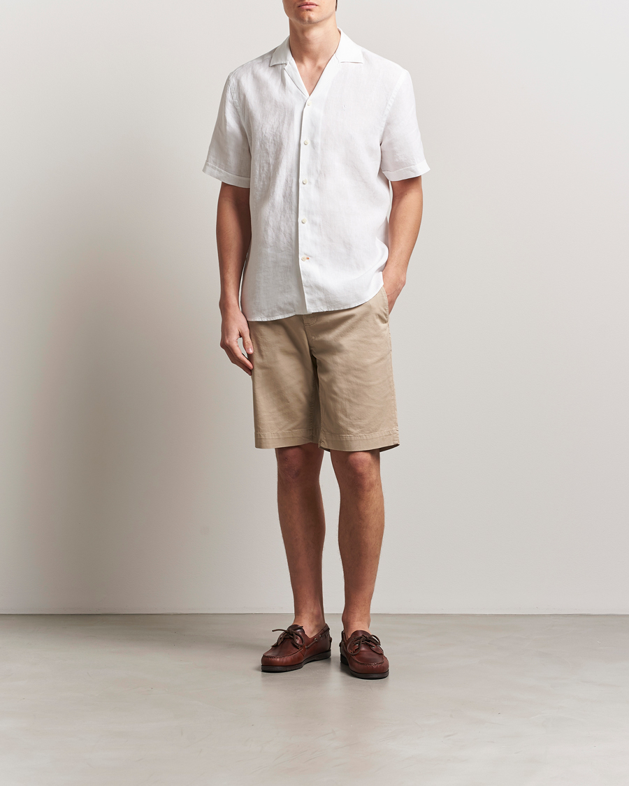 Herre | Skjorter | Morris | Resort Linen Shirt White