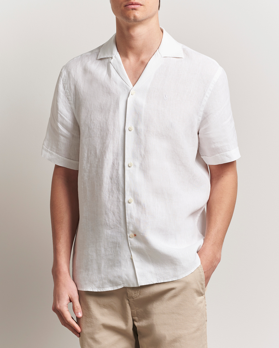 Herre | Skjorter | Morris | Resort Linen Shirt White
