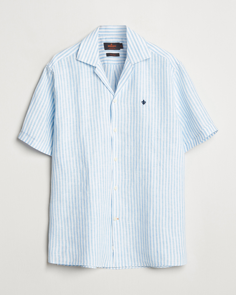 Herre | Skjorter | Morris | Resort Linen Shirt Blue