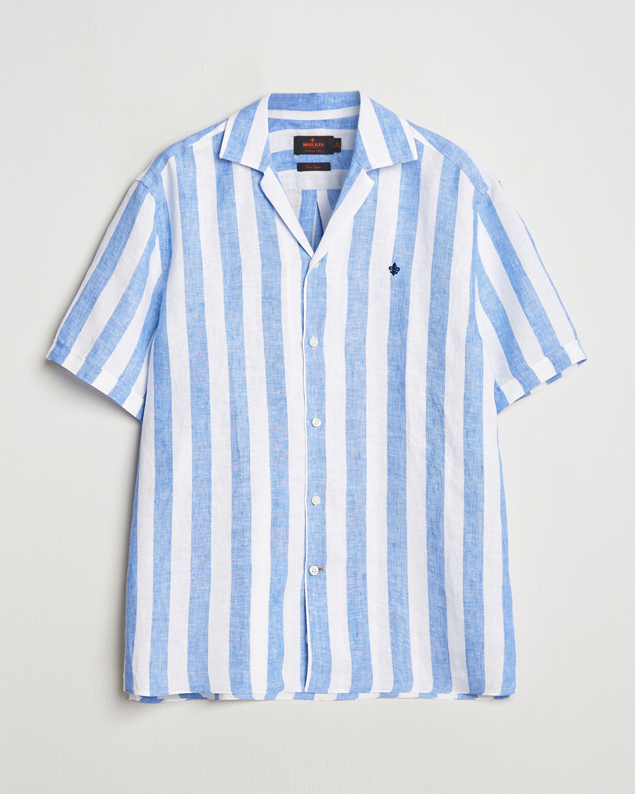 Herre | Skjorter | Morris | Resort Linen Shirt Blue