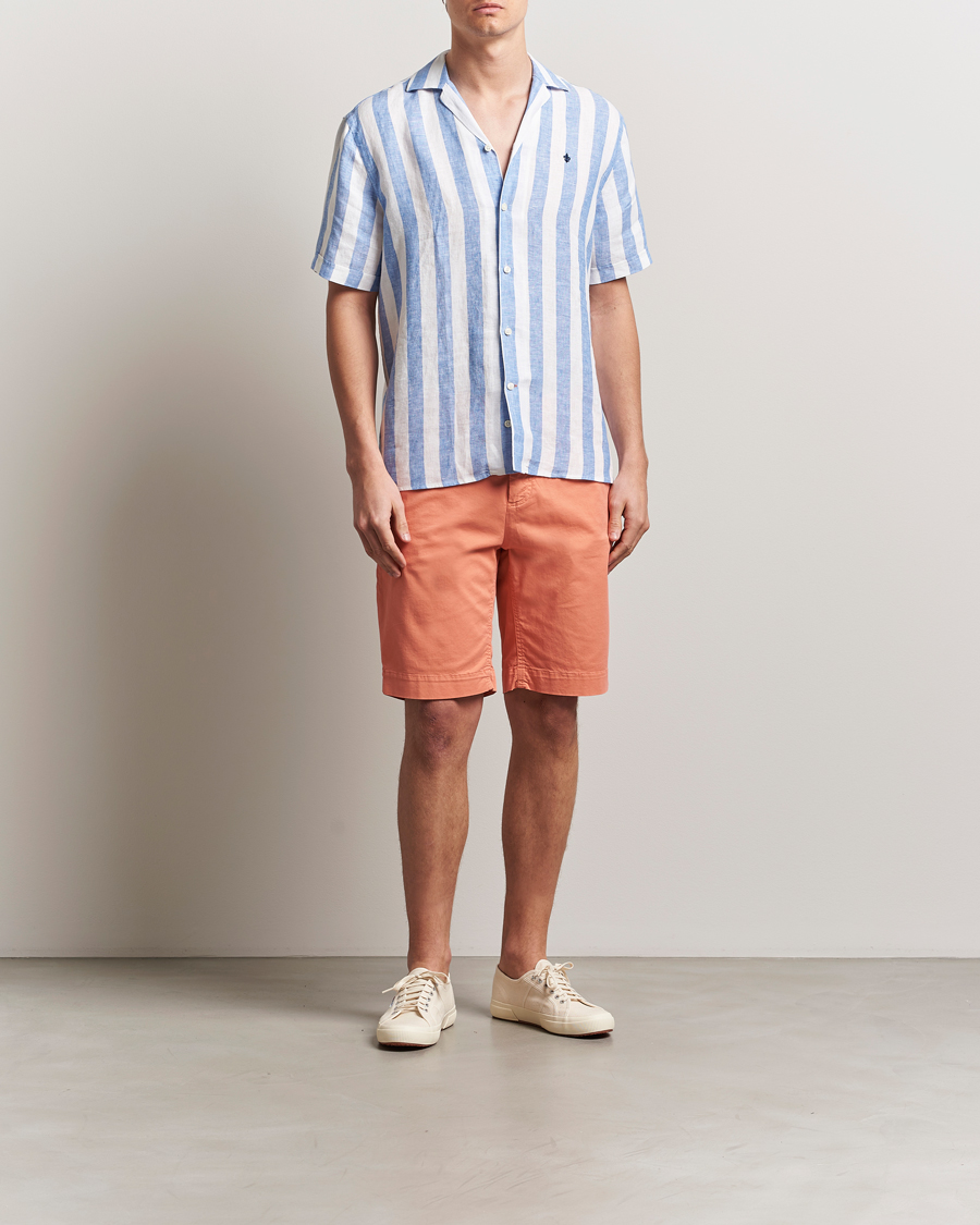Herre | Skjorter | Morris | Resort Linen Shirt Blue