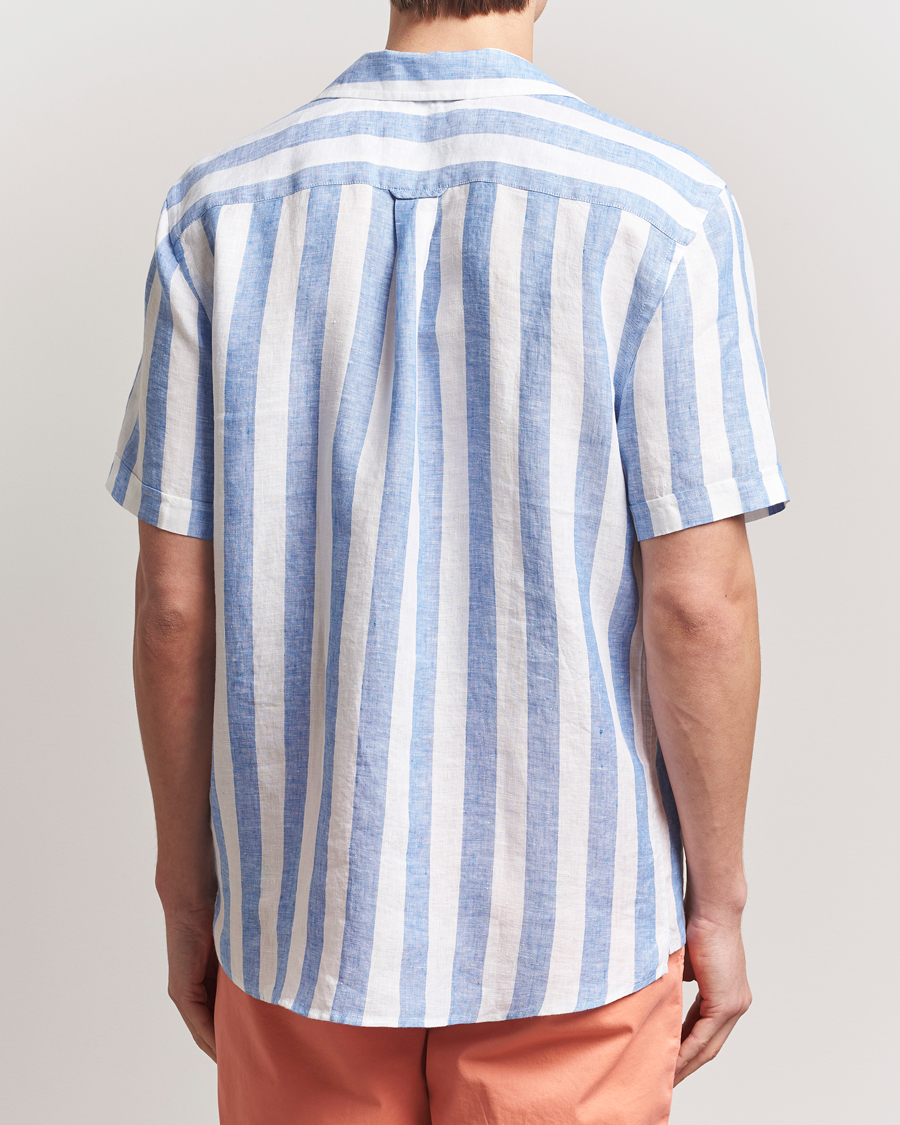 Herre | Skjorter | Morris | Resort Linen Shirt Blue