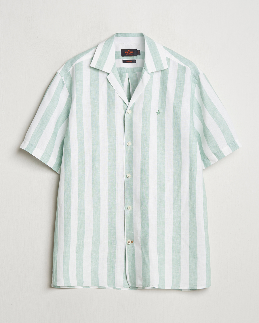 Herre | Skjorter | Morris | Resort Linen Shirt Green