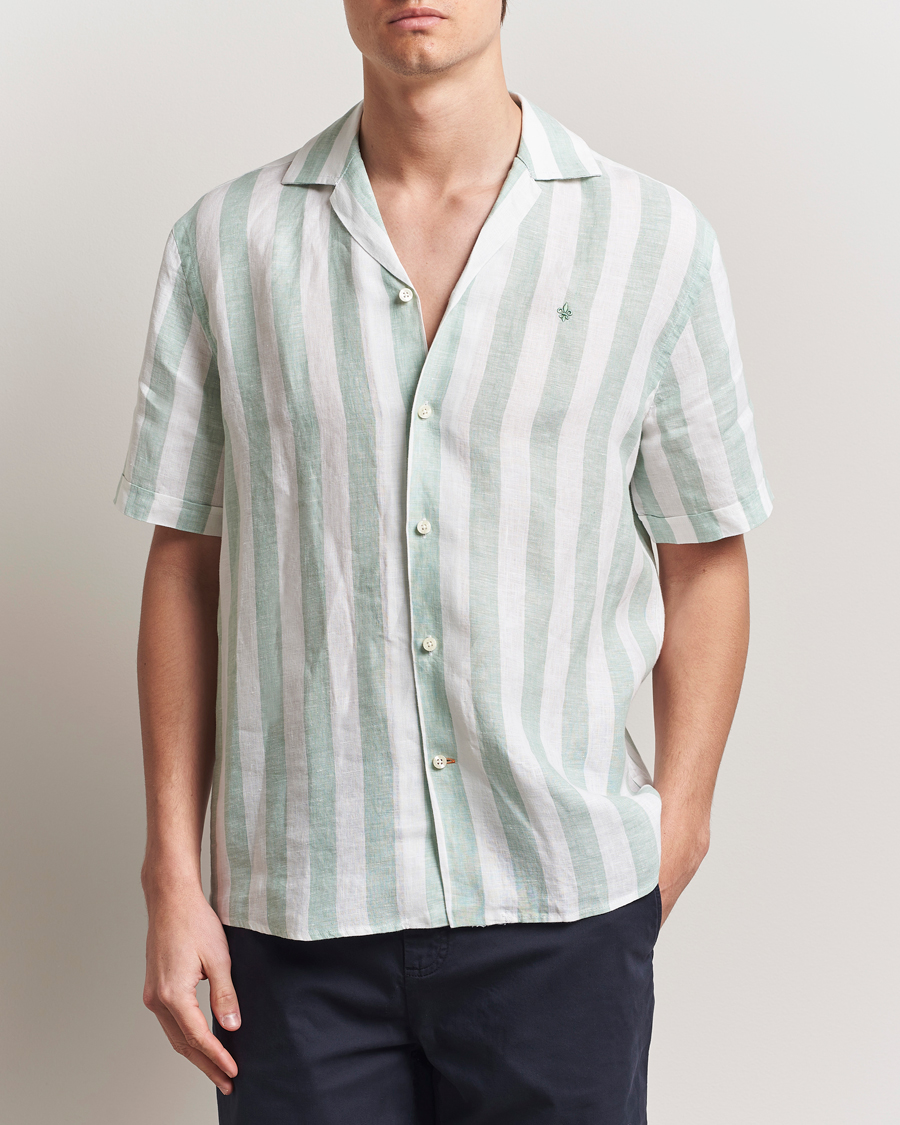 Herre | Skjorter | Morris | Resort Linen Shirt Green