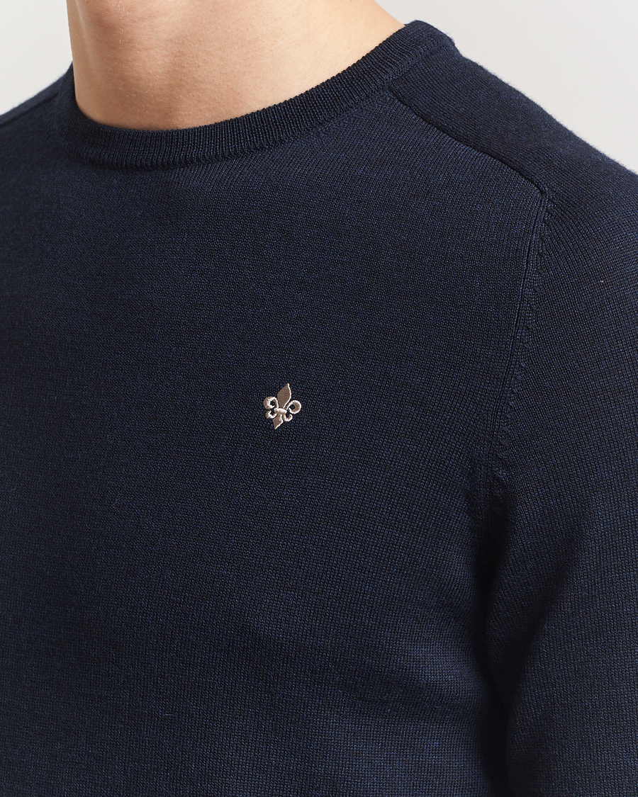 Herre | Gensere | Morris | Merino O-Neck Navy