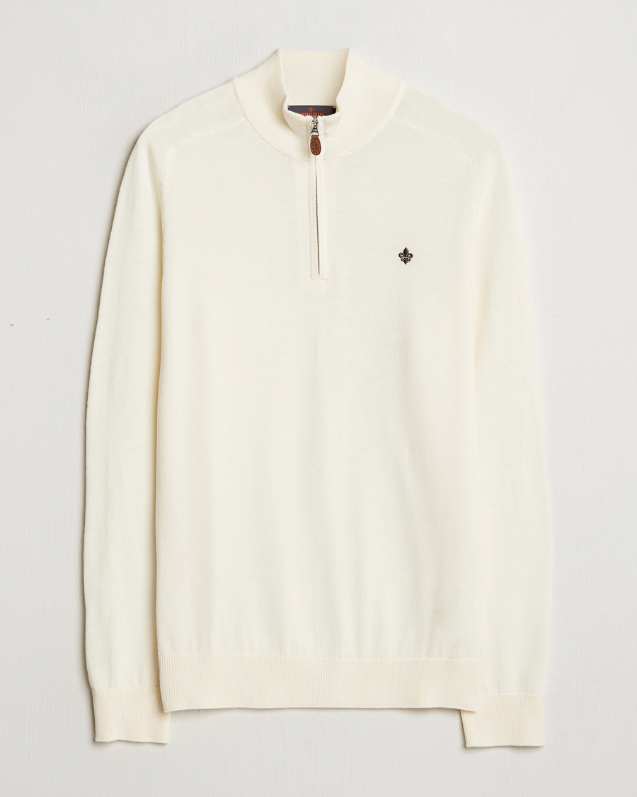 Herre | Gensere | Morris | John Merino Half Zip White