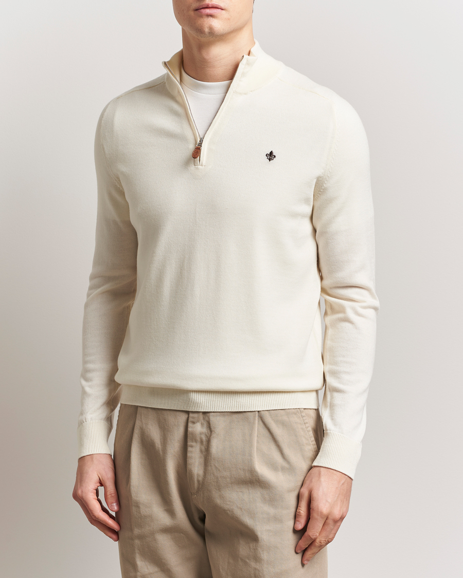 Herre | Gensere | Morris | John Merino Half Zip White
