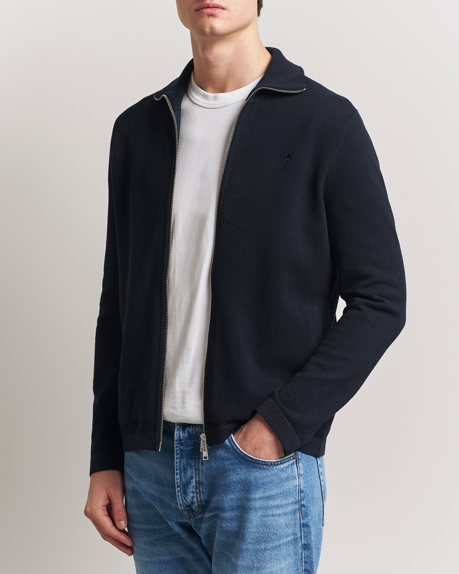 Herre | Gensere | Morris | Jake Zip Cardigan Dark Blue