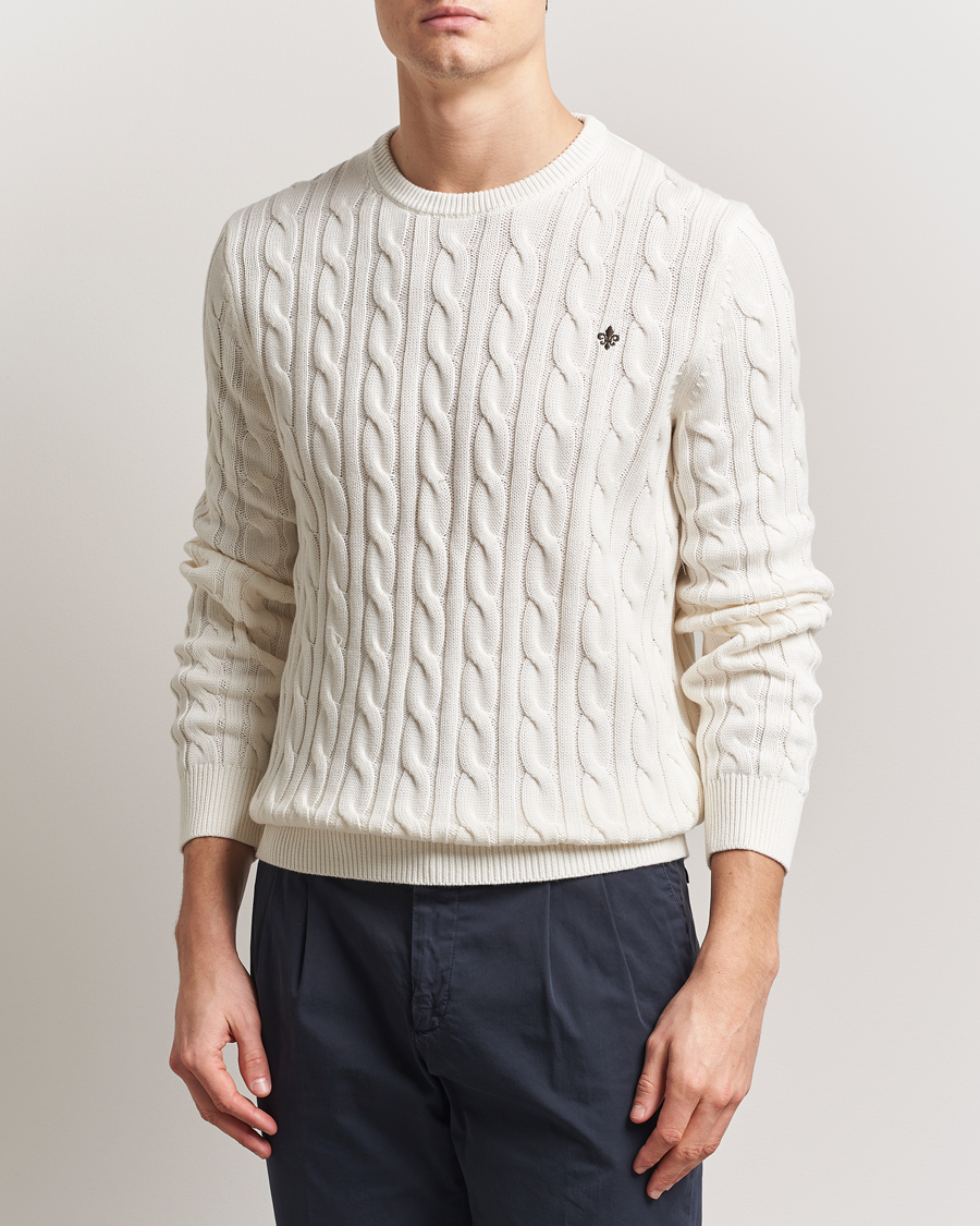 Herre | Gensere | Morris | Ethan Cable O-Neck Off White