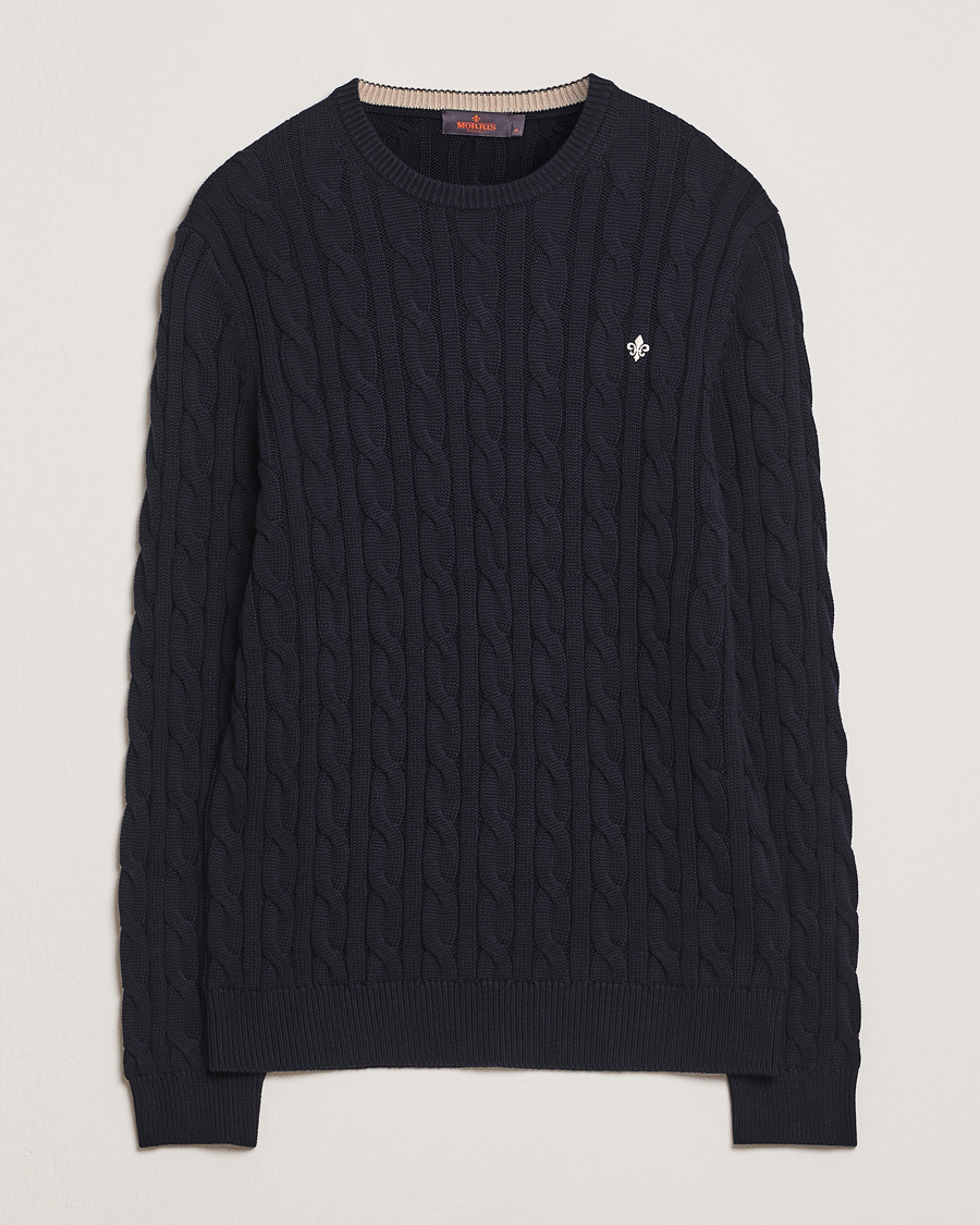 Herre | Gensere | Morris | Ethan Cable O-Neck Old Blue