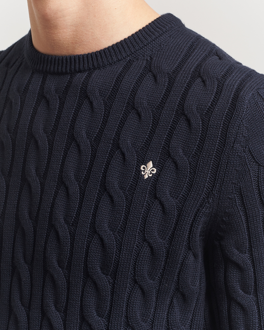 Herre | Gensere | Morris | Ethan Cable O-Neck Old Blue