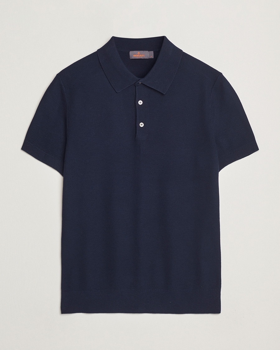 Herre | Pikéer | Morris | Walter Knitted Polo Navy