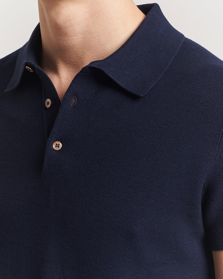 Herre | Pikéer | Morris | Walter Knitted Polo Navy