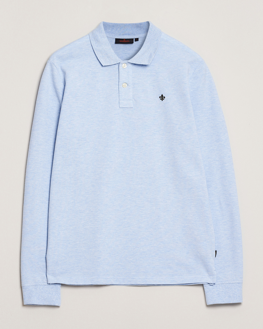 Herre | Gensere | Morris | Camden Long Sleeve Pique Light Blue