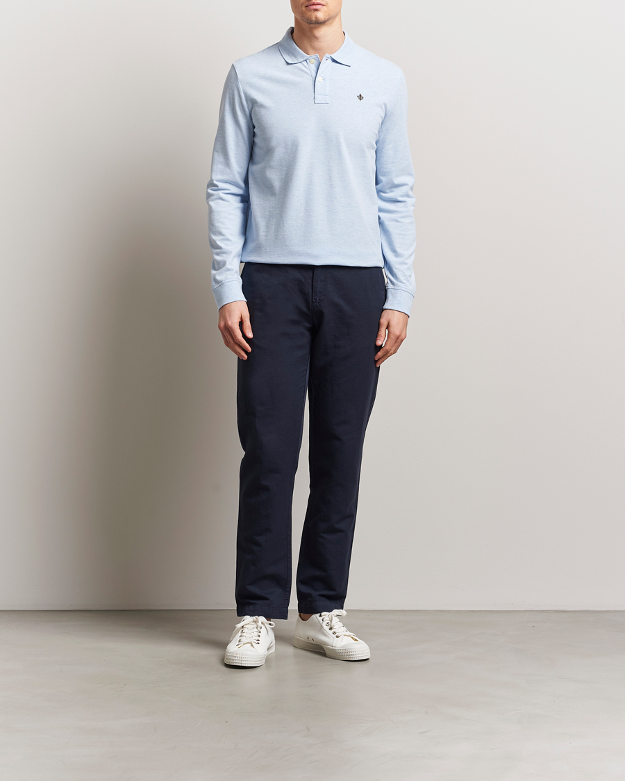 Herre | Gensere | Morris | Camden Long Sleeve Pique Light Blue