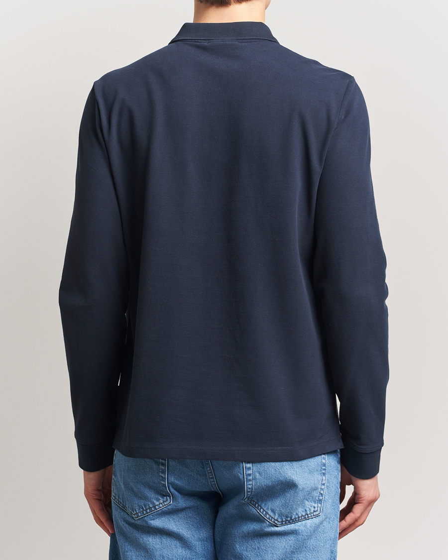 Herre | Pikéer | Morris | Camden Long Sleeve Pique Dark Blue