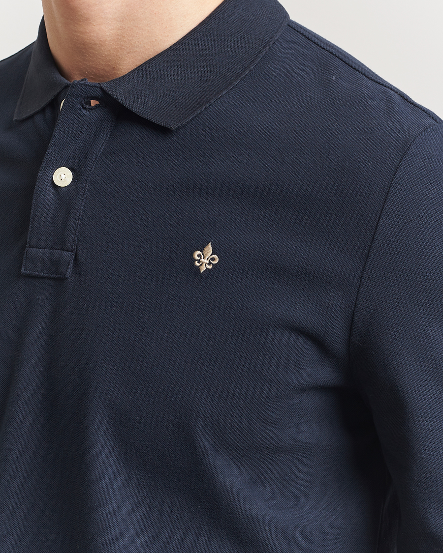 Herre | Pikéer | Morris | Camden Long Sleeve Pique Dark Blue