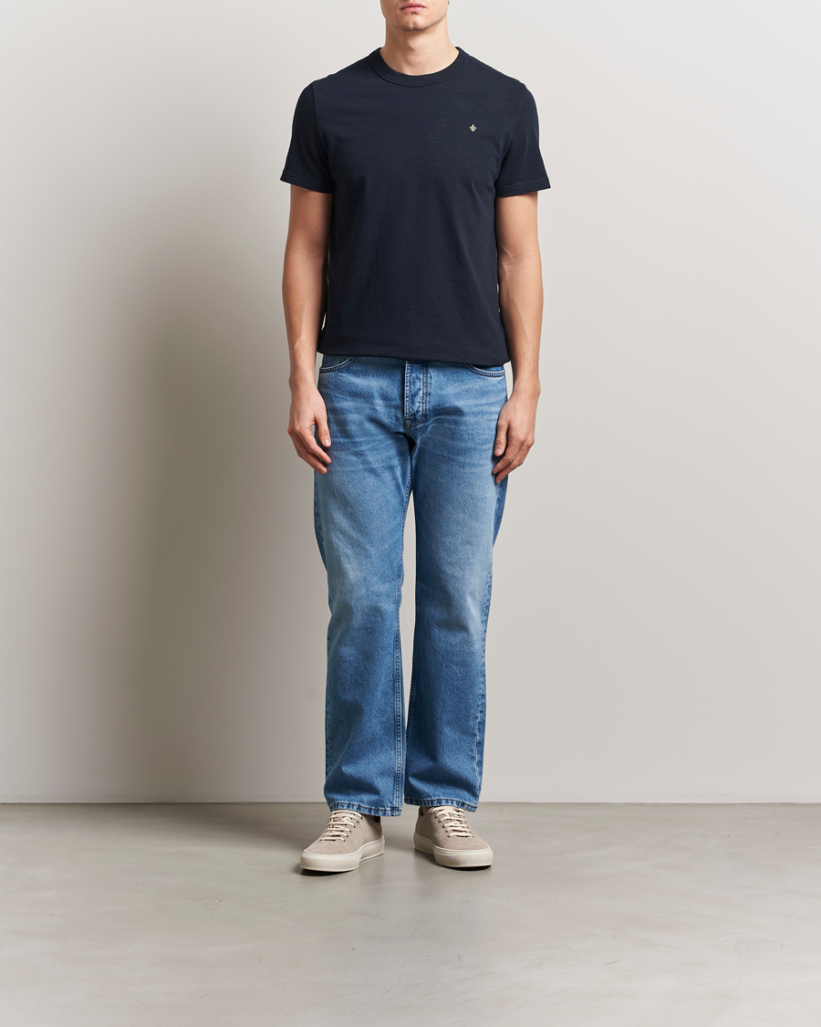 Herre | T-Shirts | Morris | Watson Slub T-Shirt Old Blue