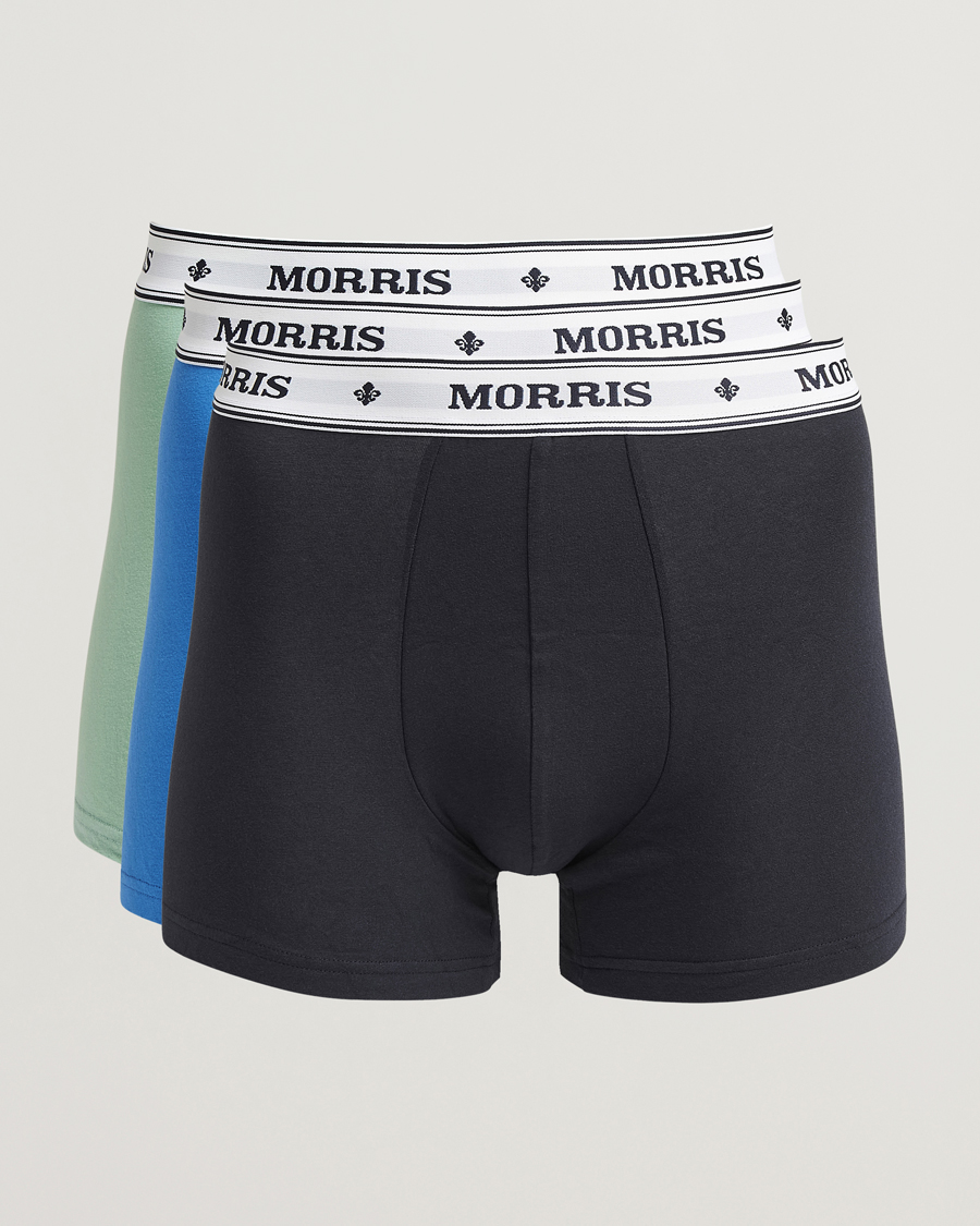 Herre | Undertøy | Morris | 3-Pack Boxer Briefs Navy/Green/Blue