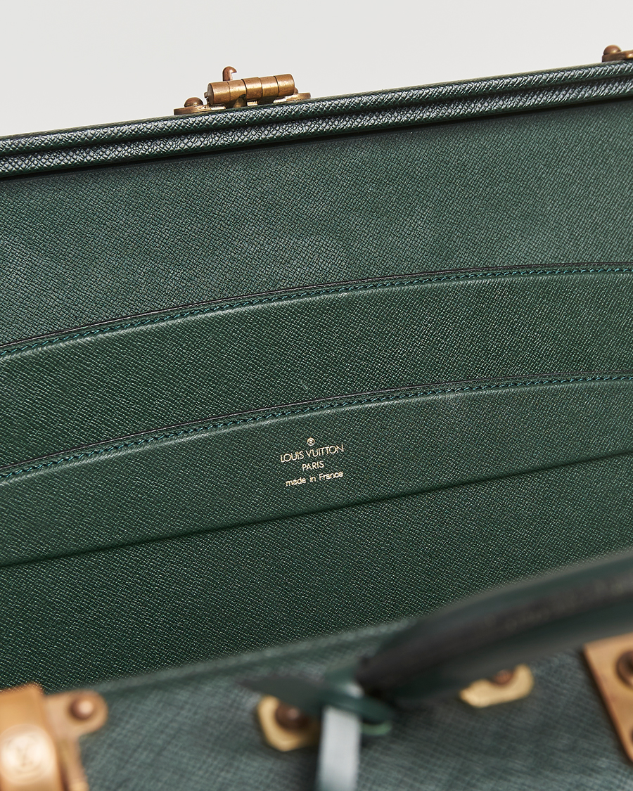 Herre | Pre-Owned & Vintage Bags | Louis Vuitton Pre-Owned | Diplomat Briefcase Taiga Green