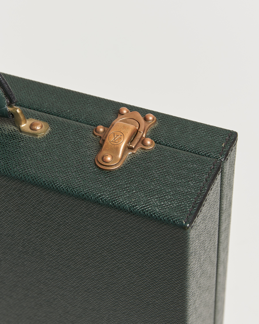 Herre | Pre-Owned & Vintage Bags | Louis Vuitton Pre-Owned | Diplomat Briefcase Taiga Green