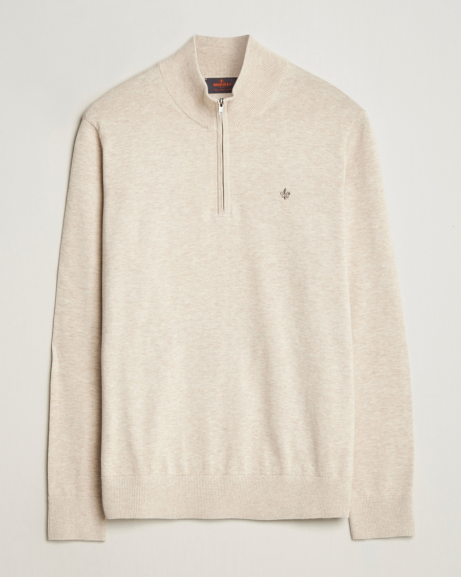 Herre | Gensere | Morris | Riley Cotton Half Zip Khaki