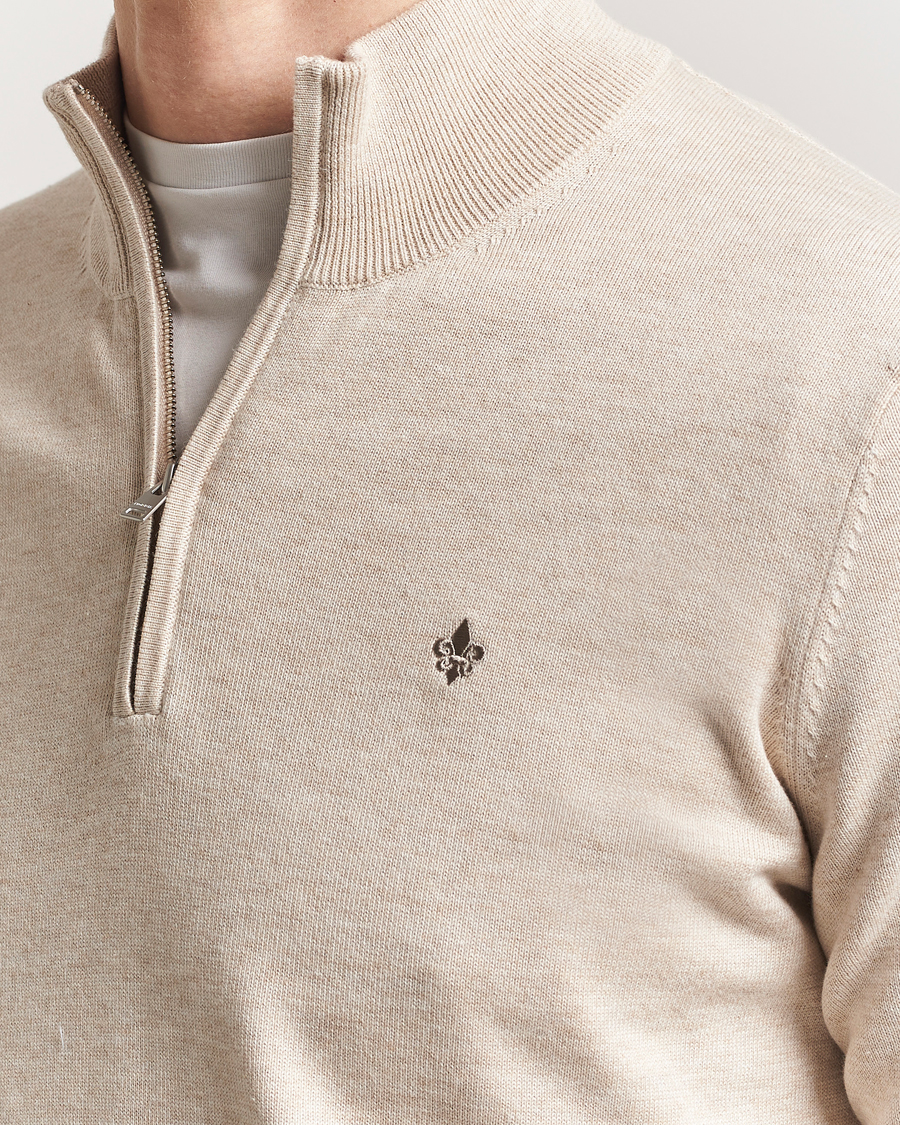 Herre | Gensere | Morris | Riley Cotton Half Zip Khaki