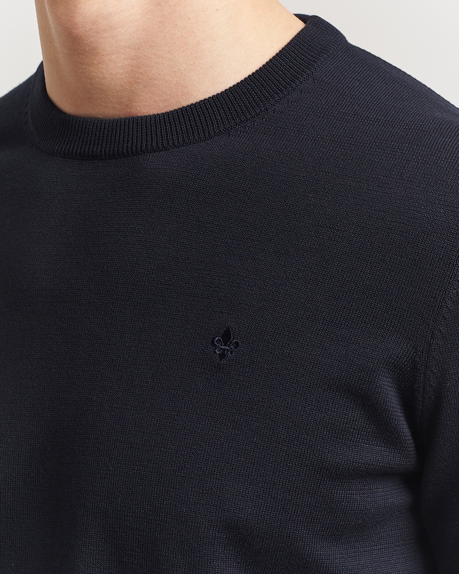 Herre | Gensere | Morris | Riley Cotton O-Neck Dark Blue