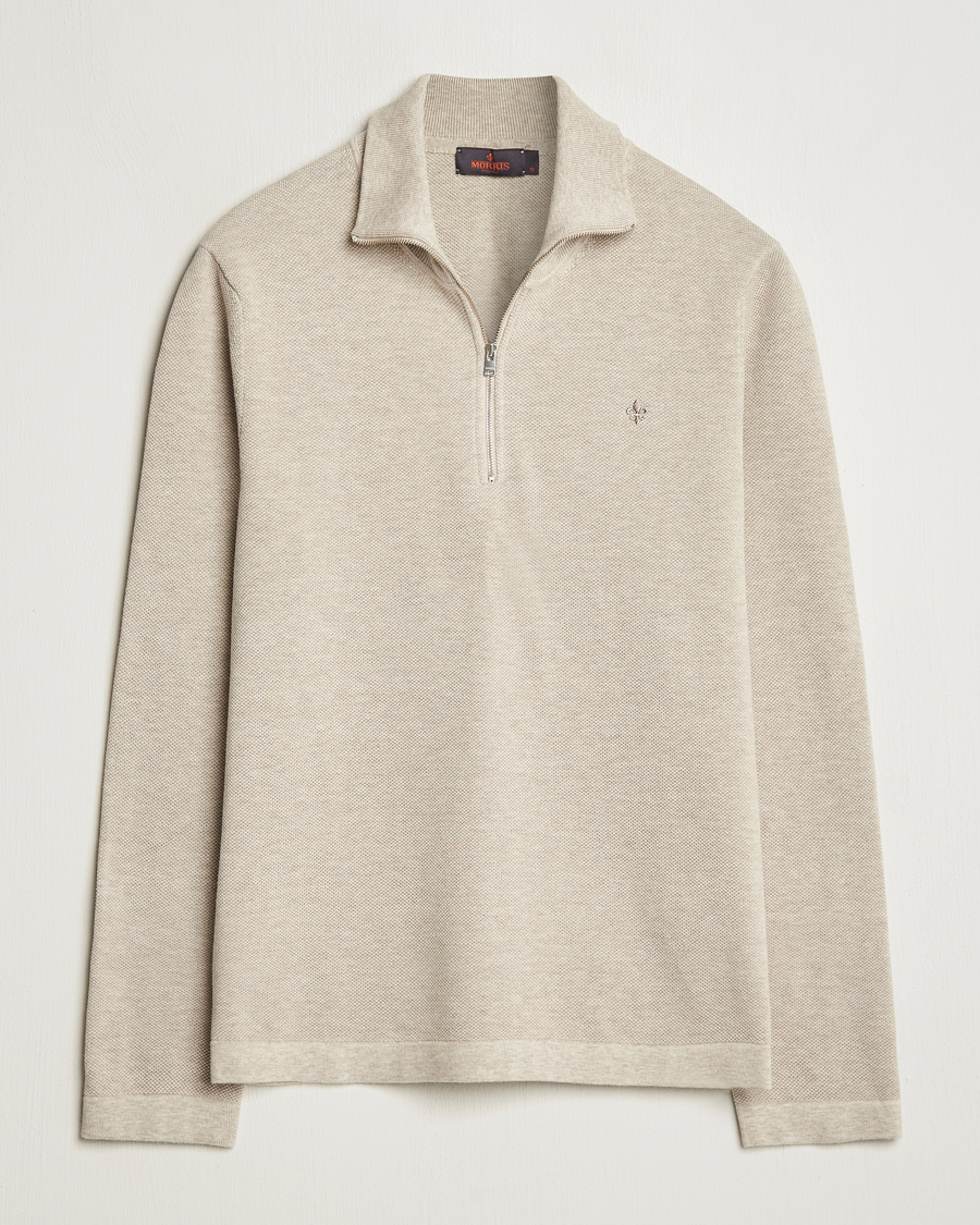 Herre | Gensere | Morris | Jake Cotton Half Zip Khaki