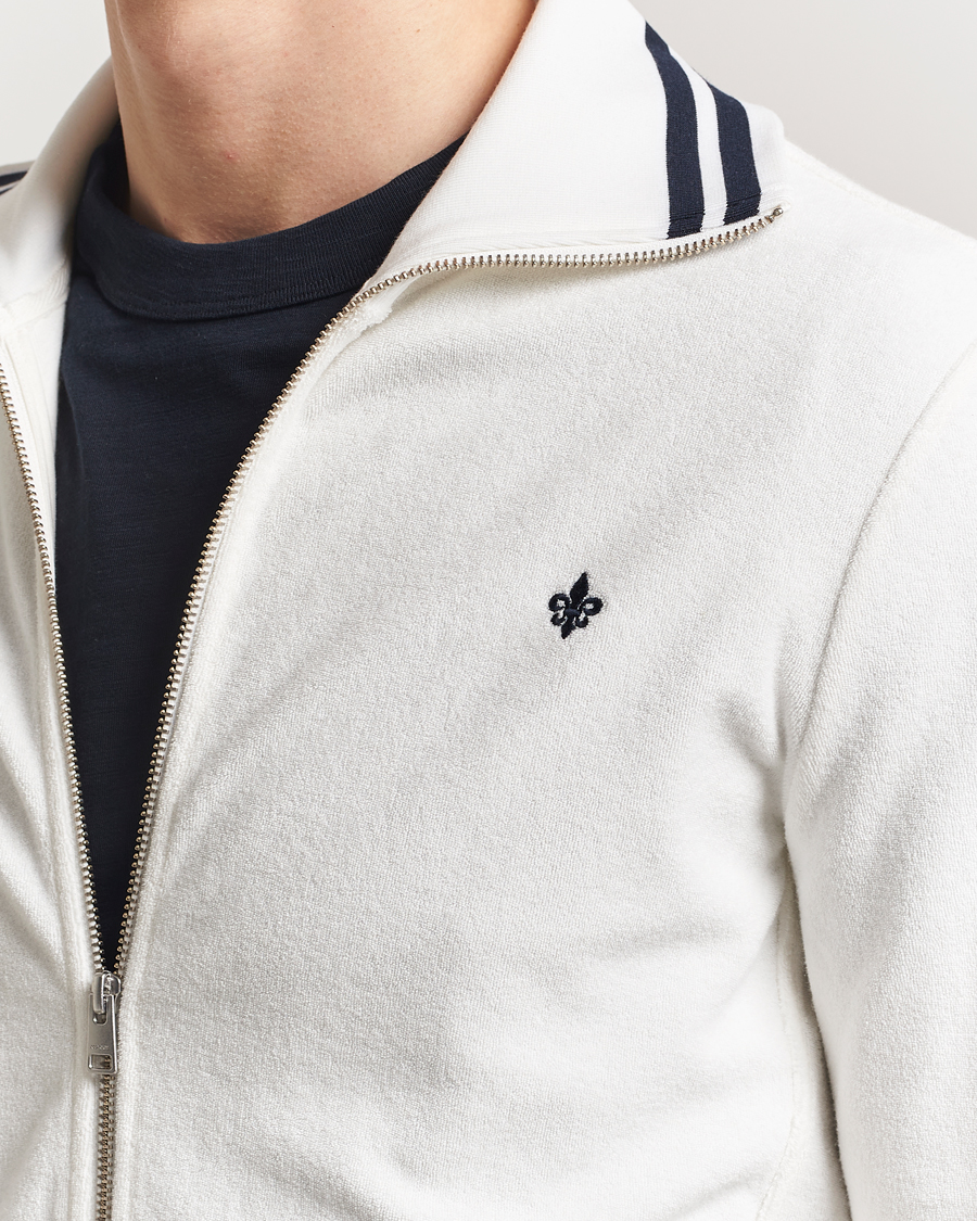 Herre | Gensere | Morris | Reedford Terry Zip Cardigan Off White