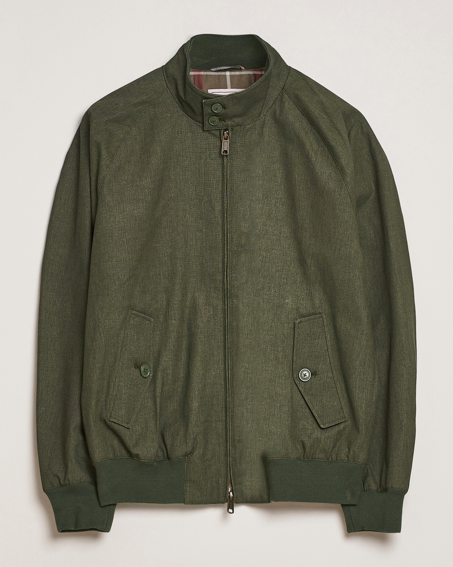 Herre | Jakker | Baracuta | Tent Cloth Coated Cotton/Linen G9 Jacket Green