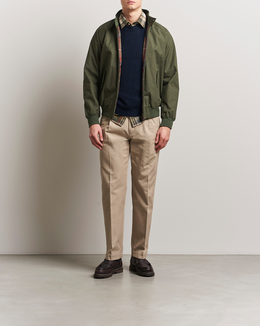 Herre | Jakker | Baracuta | Tent Cloth Coated Cotton/Linen G9 Jacket Green