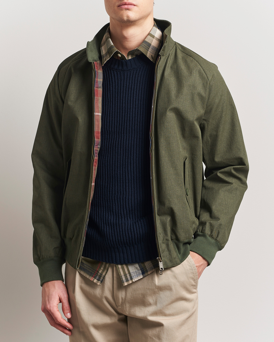 Herre | Jakker | Baracuta | Tent Cloth Coated Cotton/Linen G9 Jacket Green