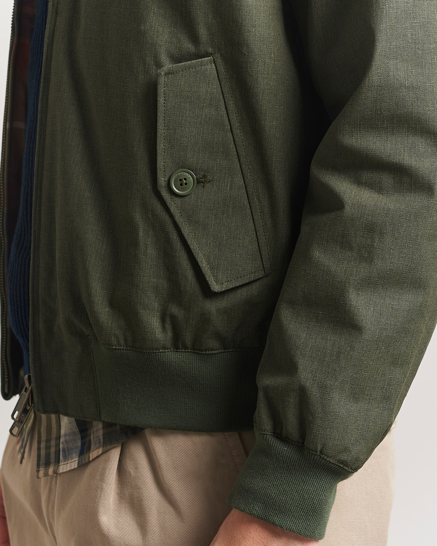 Herre | Jakker | Baracuta | Tent Cloth Coated Cotton/Linen G9 Jacket Green