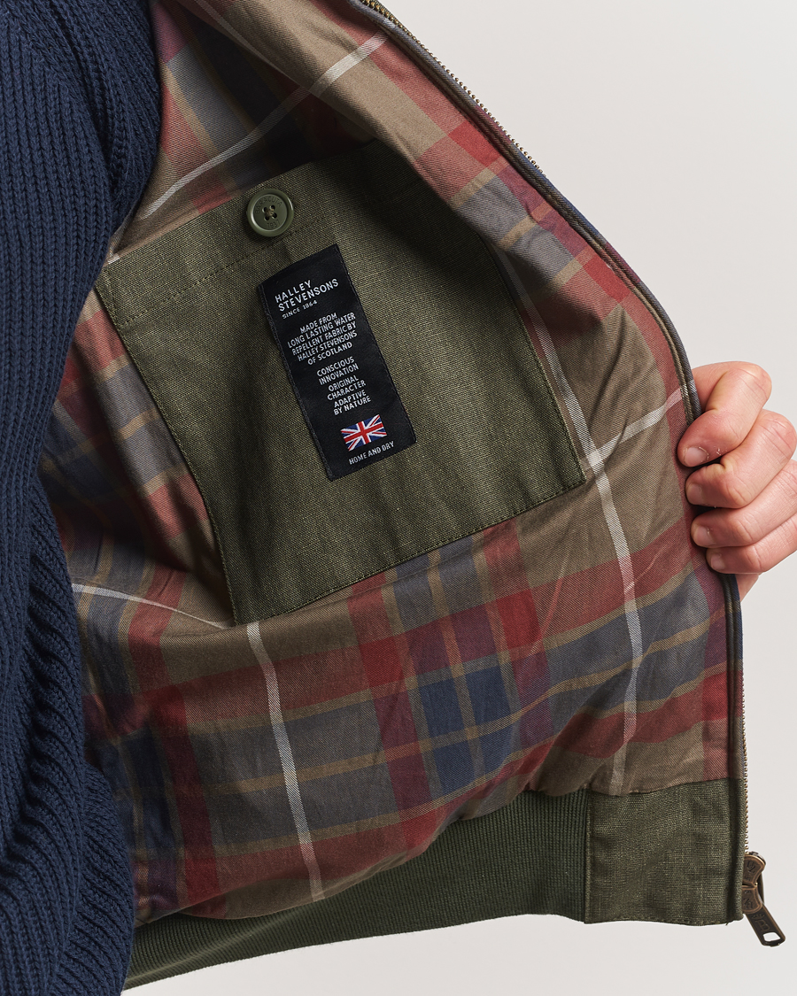Herre | Jakker | Baracuta | Tent Cloth Coated Cotton/Linen G9 Jacket Green