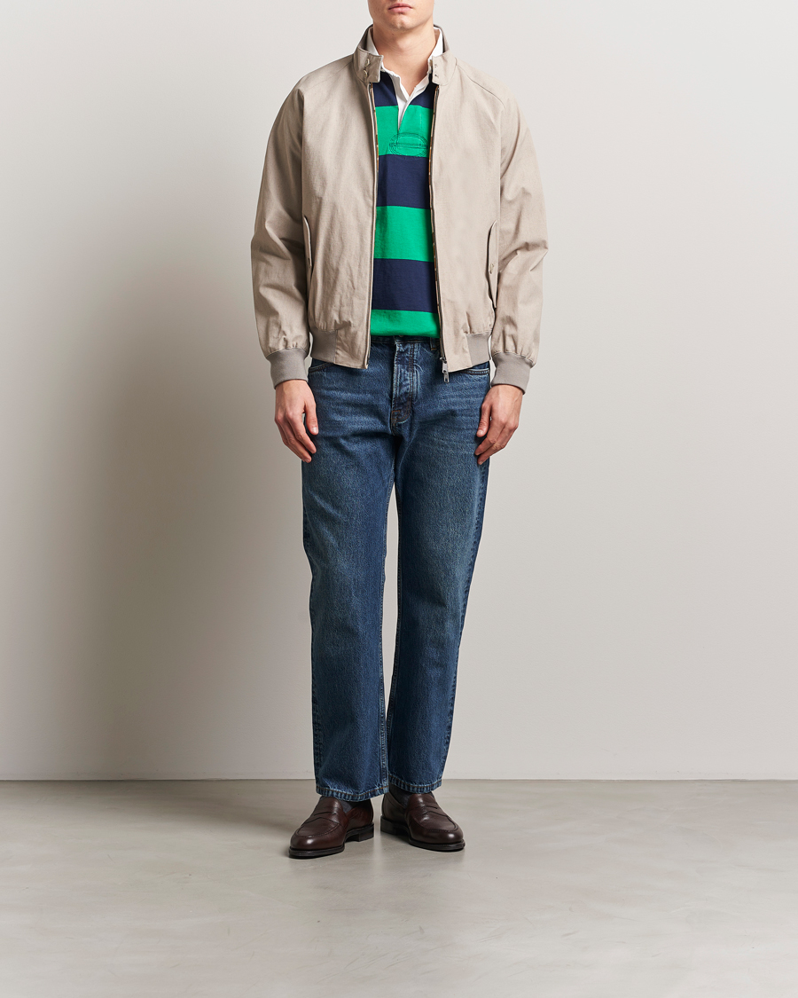 Herre | Jakker | Baracuta | Tent Cloth Coated Cotton/Linen G9 Jacket Beige