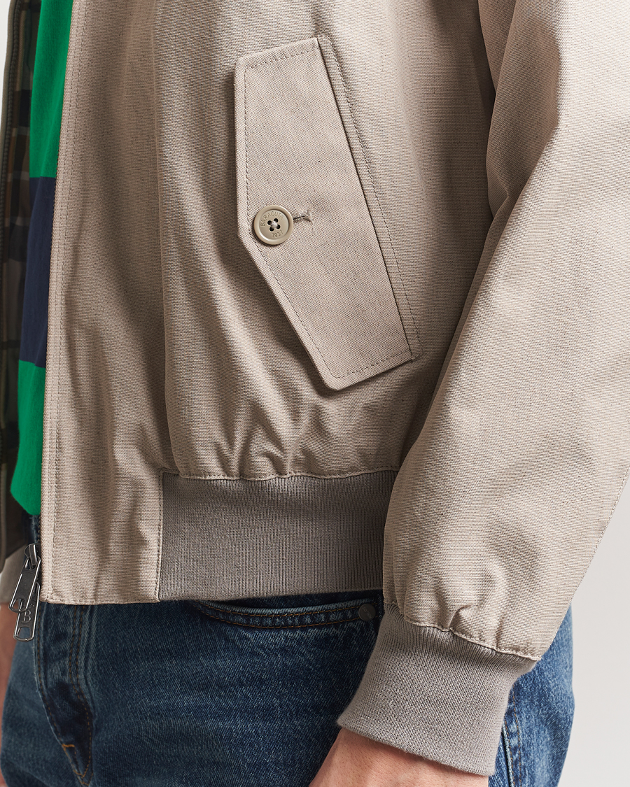 Herre | Jakker | Baracuta | Tent Cloth Coated Cotton/Linen G9 Jacket Beige