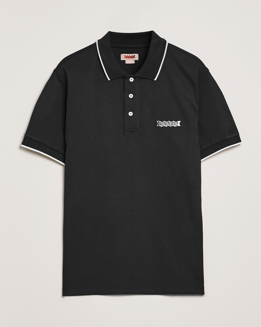 Herre | Pikéer | Baracuta | Short Sleeve Cotton Jersey Polo Black