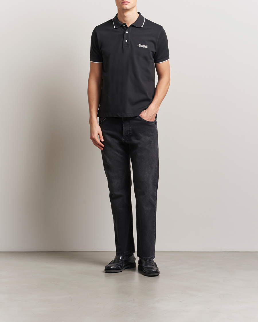 Herre | Pikéer | Baracuta | Short Sleeve Cotton Jersey Polo Black