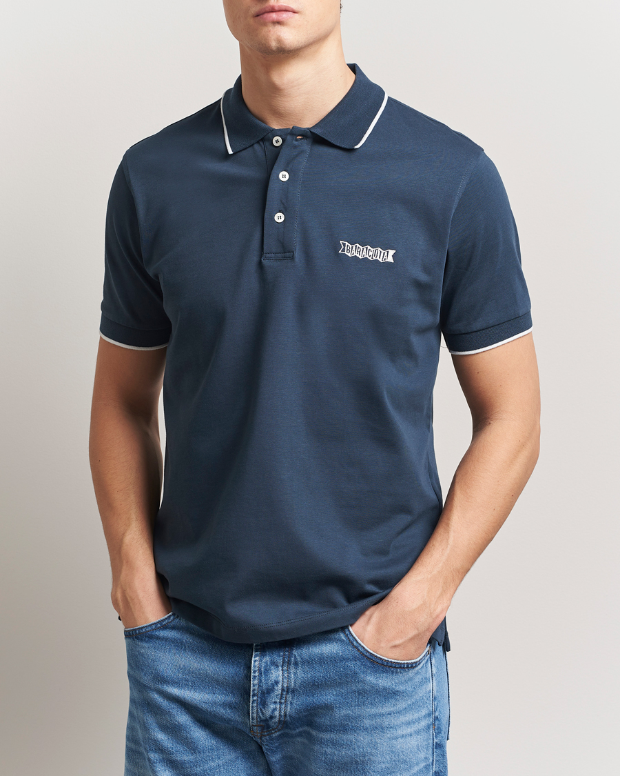 Herre | Pikéer | Baracuta | Short Sleeve Cotton Jersey Polo Sea Storm