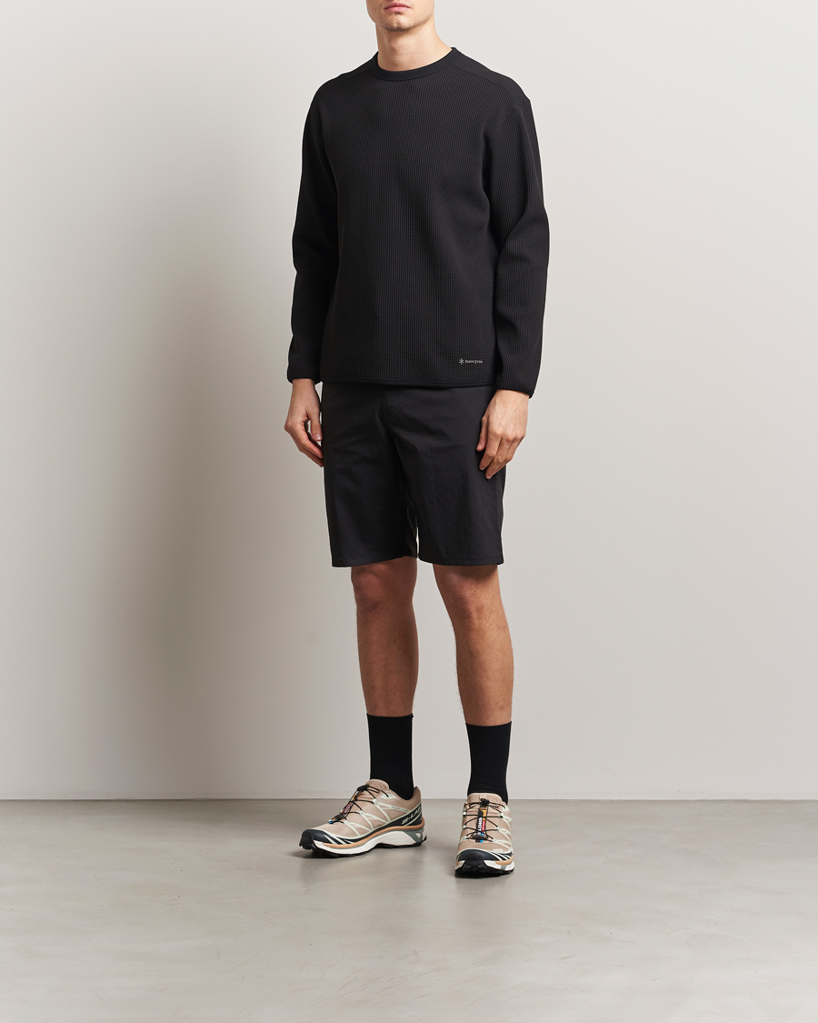 Herre | T-Shirts | Snow Peak | Dry Waffle Long Sleeve T-Shirt Black