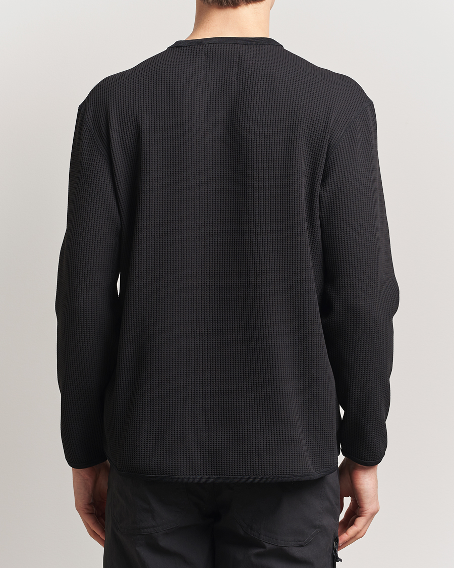Herre | T-Shirts | Snow Peak | Dry Waffle Long Sleeve T-Shirt Black