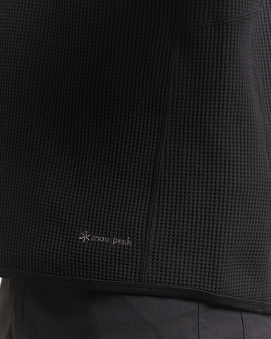 Herre | T-Shirts | Snow Peak | Dry Waffle Long Sleeve T-Shirt Black