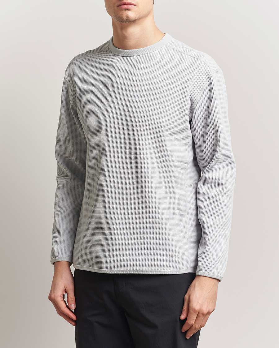Herre | T-Shirts | Snow Peak | Dry Waffle Long Sleeve T-Shirt Light Grey