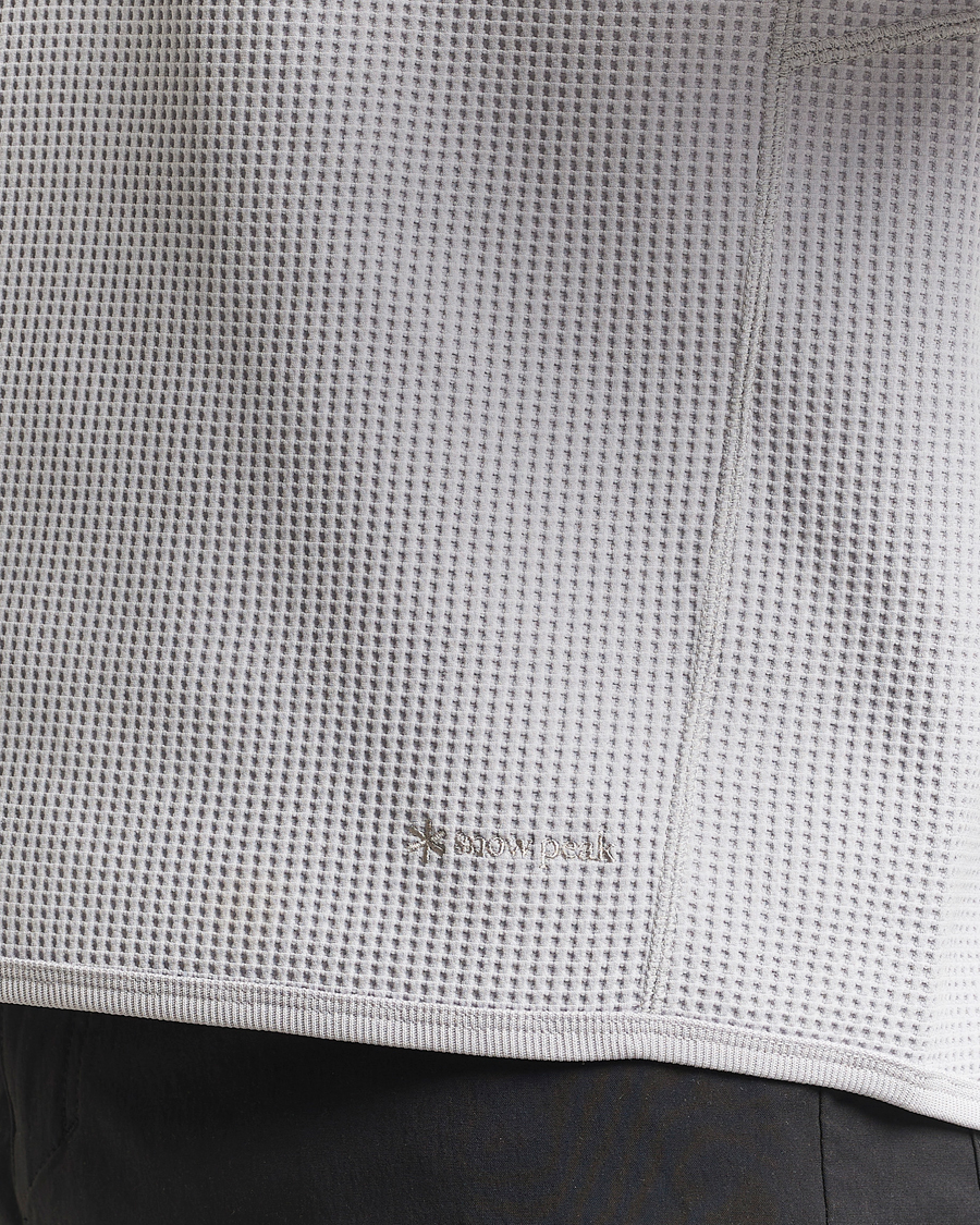 Herre | T-Shirts | Snow Peak | Dry Waffle Long Sleeve T-Shirt Light Grey