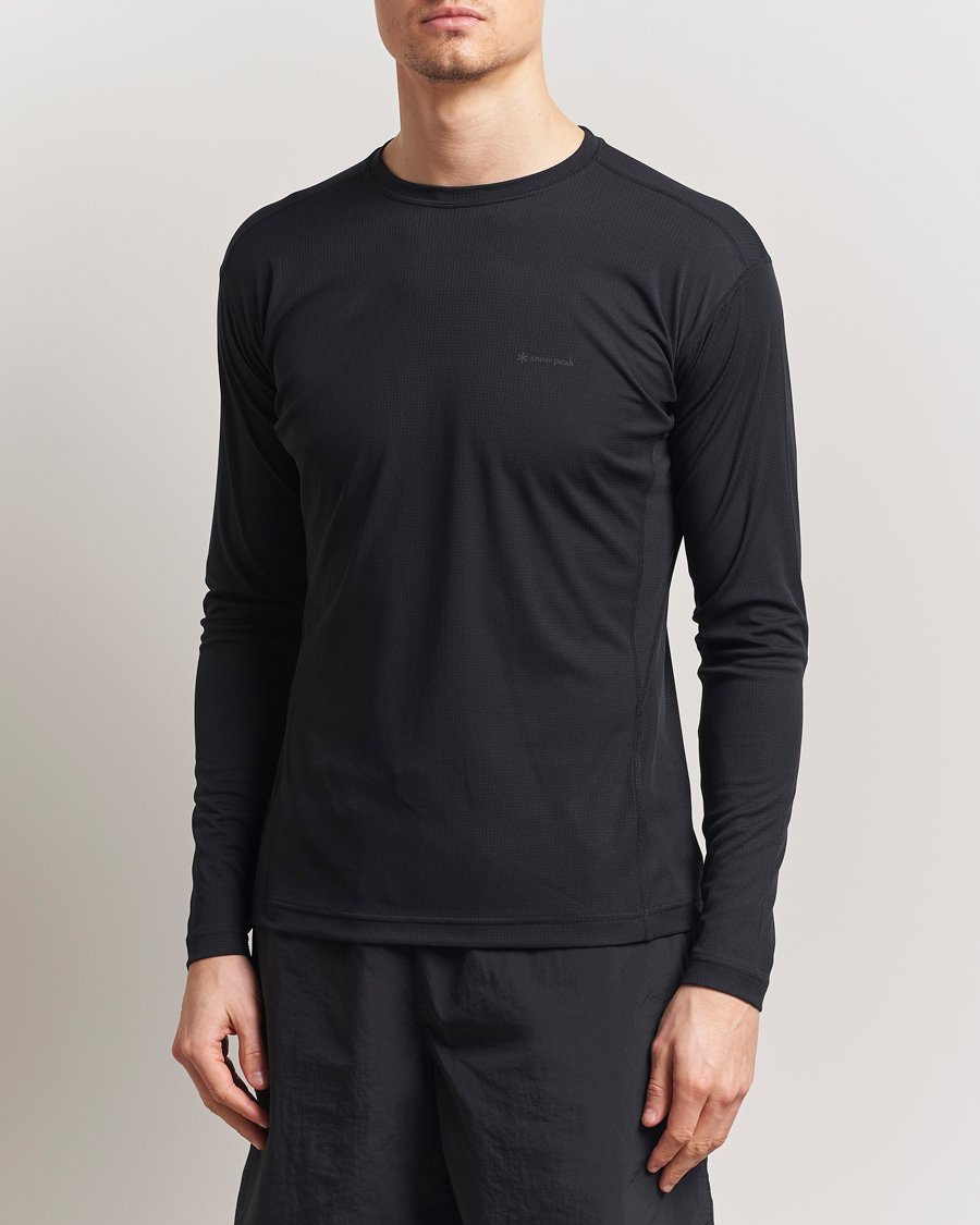Herre | T-Shirts | Snow Peak | Power Dry Long Sleeve T-Shirt Black