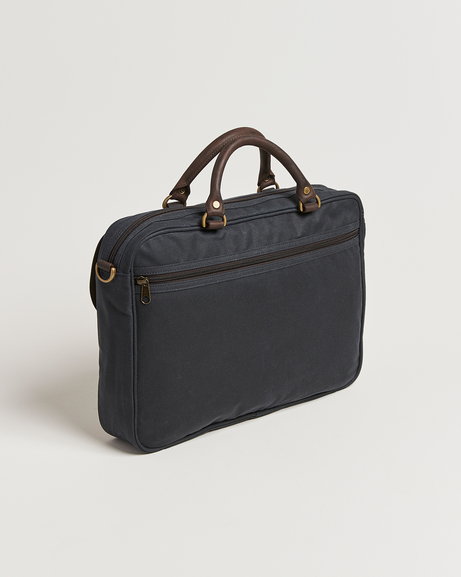 Herre | Barbour Lifestyle Wax Leather Briefcase Navy | Barbour Lifestyle | Wax Leather Briefcase Navy