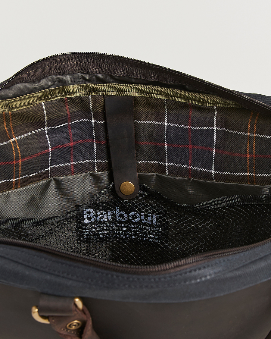 Herre | Barbour Lifestyle Wax Leather Briefcase Navy | Barbour Lifestyle | Wax Leather Briefcase Navy