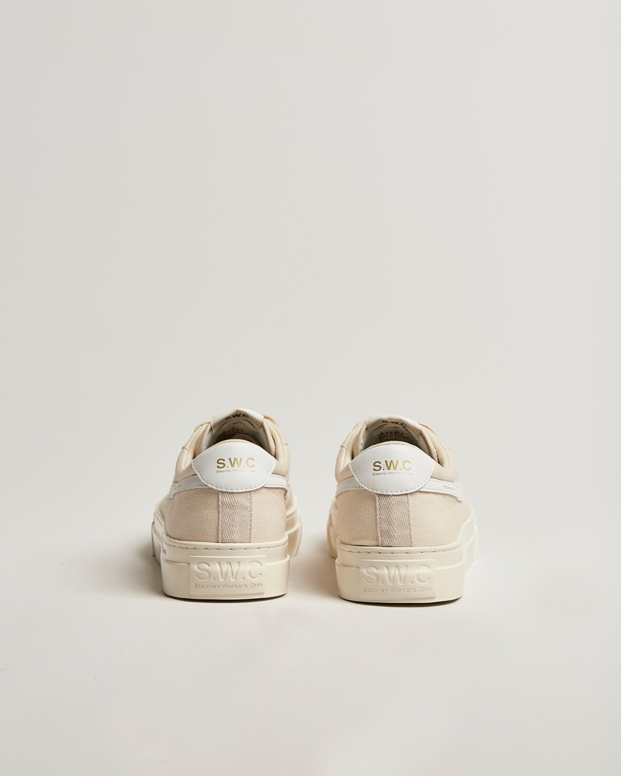 Herre | Sneakers | Stepney Workers Club | Dellow S-Strike Cupsole Canvas Sneaker Ecru/White