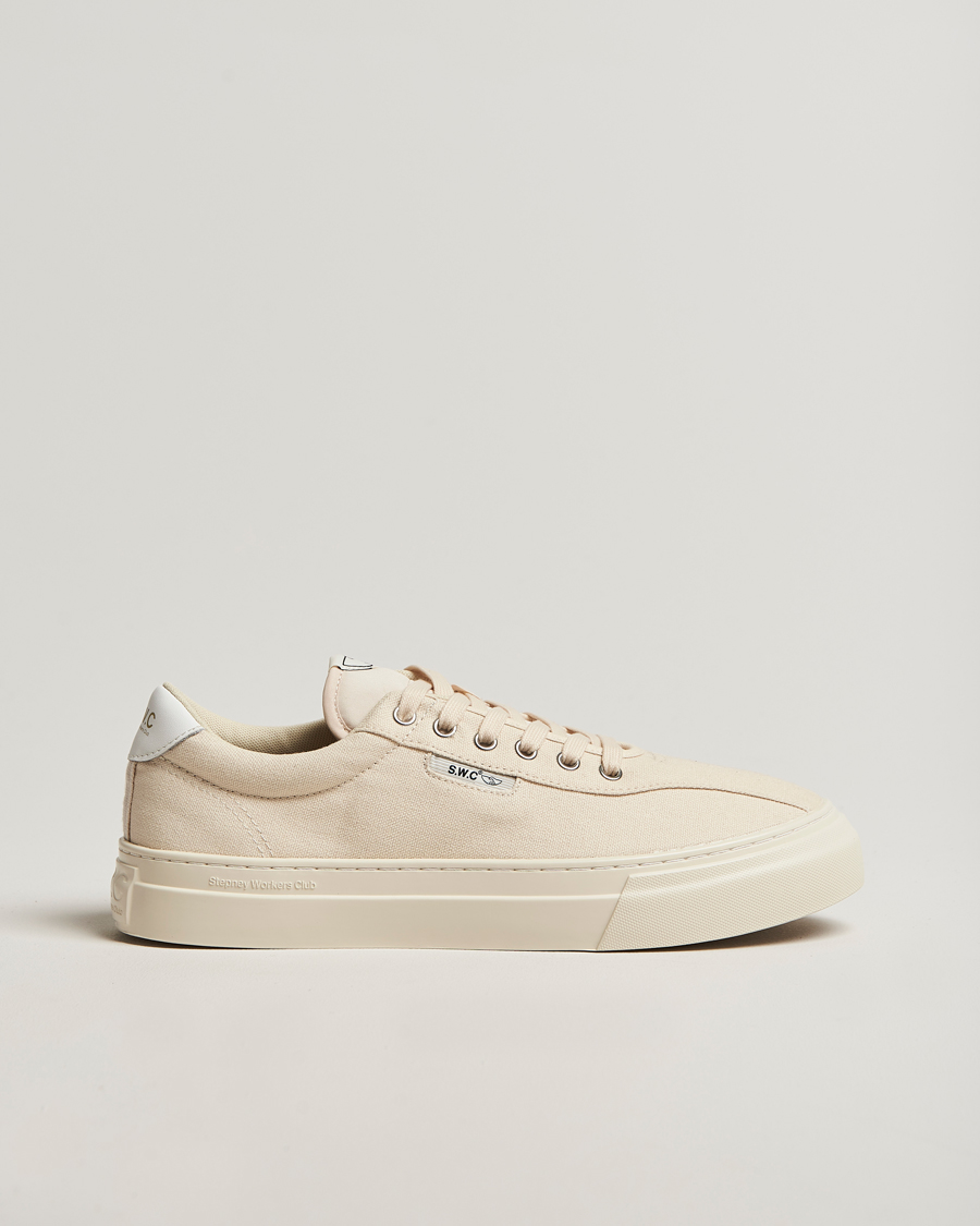 Herre | Sneakers | Stepney Workers Club | Dellow 02 Cupsole Canvas Sneaker Ecru